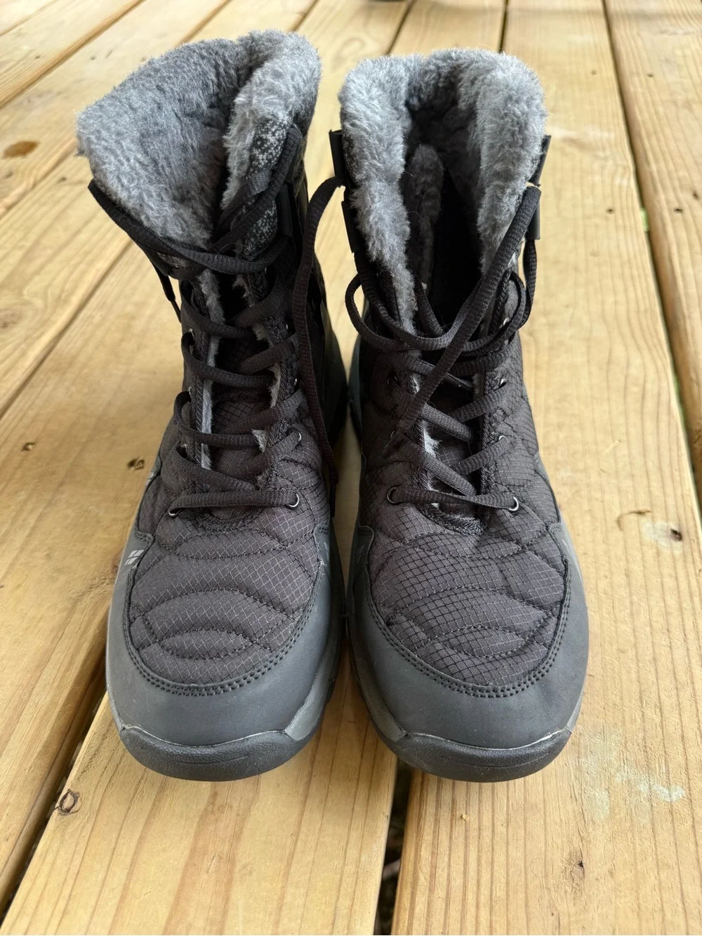 NWOT Men's Size 10 Winter Snow Boots Water Resistant Non Slip Outdoor Black